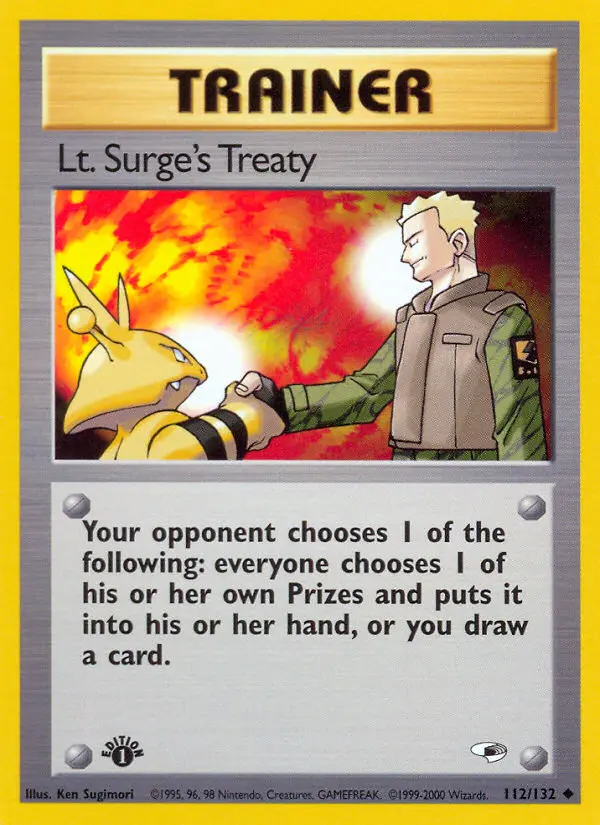 Lt. Surge's Treaty - Gym Heroes 112/132 (Regular)