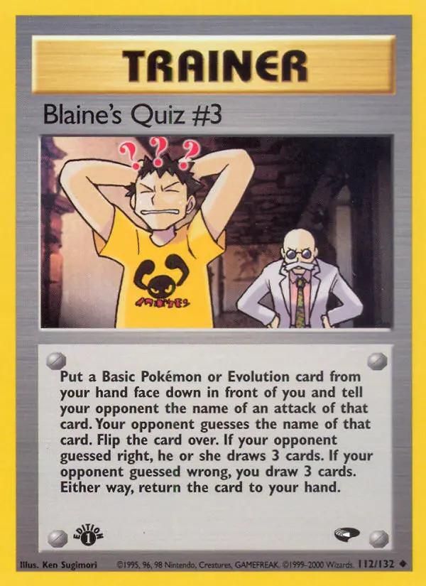 Blaine's Quiz #3 - Gym Challenge 112/132 (Regular)