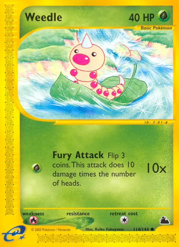 Weedle - Skyridge 114/144 (Reverse Holo)