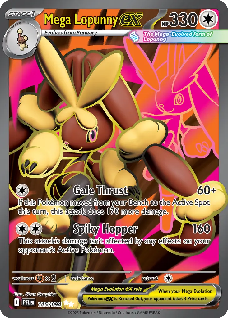 Mega Lopunny ex - Phantasmal Flames 115/094 (Holo)