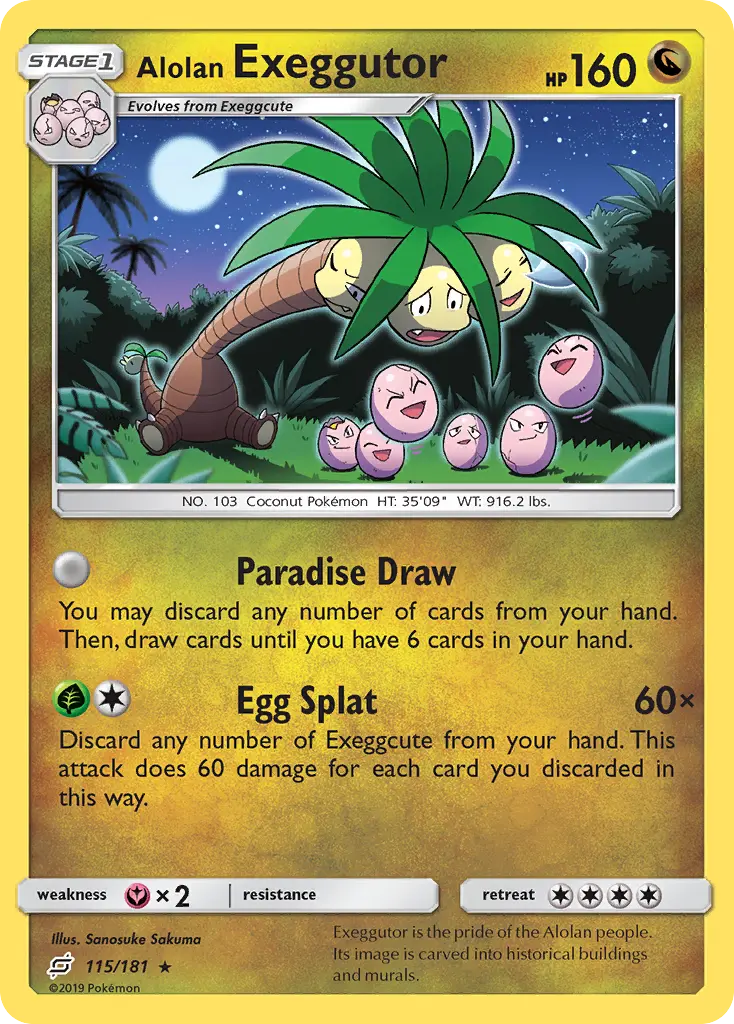 Alolan Exeggutor - Team Up 115/181 (Reverse Holo)