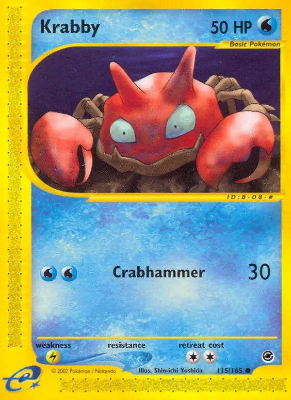 Krabby - Expedition Base Set 115/165 (Reverse Holo)