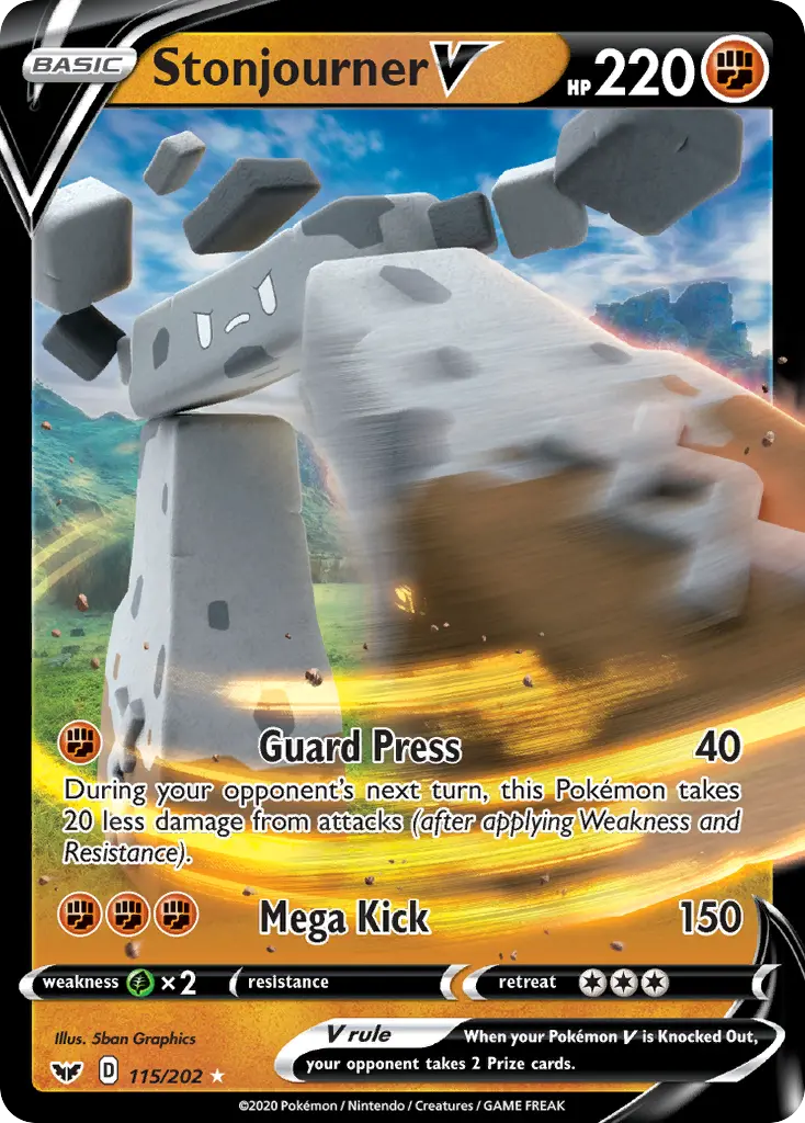 Stonjourner V - Sword & Shield 115/202 (Holo)