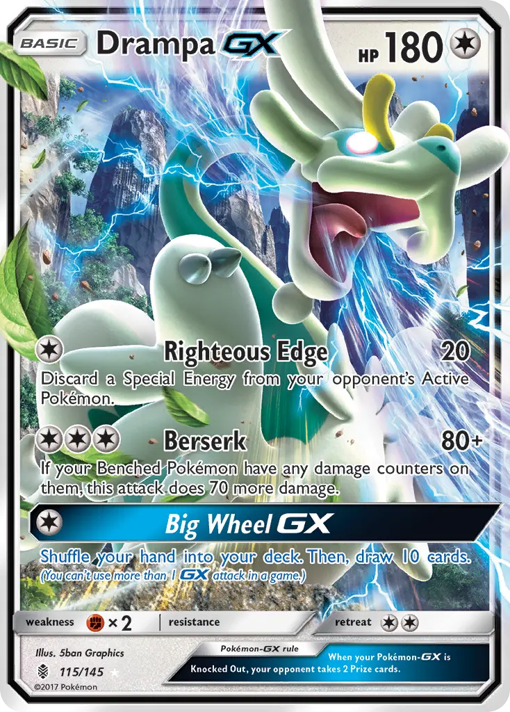 Drampa-GX - Guardians Rising 115/145 (Rare Holo GX)