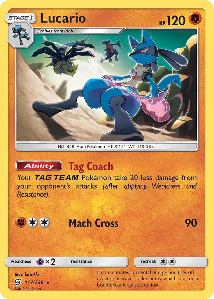 Lucario - Unified Minds 117/236 (Reverse Holo)