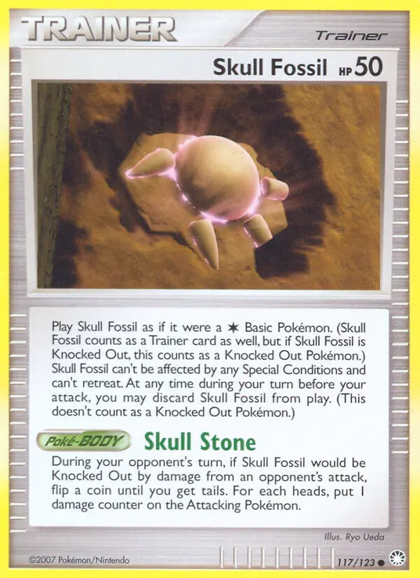 Skull Fossil - Mysterious Treasures 117/123 (Regular)