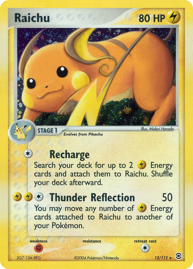 Raichu - FireRed & LeafGreen 012/112 (Reverse Holo)