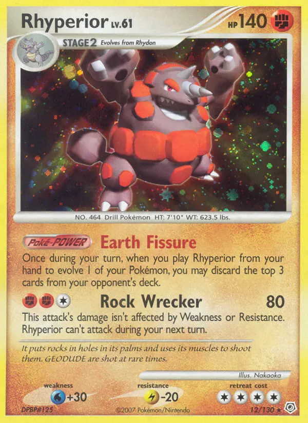 Rhyperior - Diamond & Pearl 012/130 (Reverse Holo)