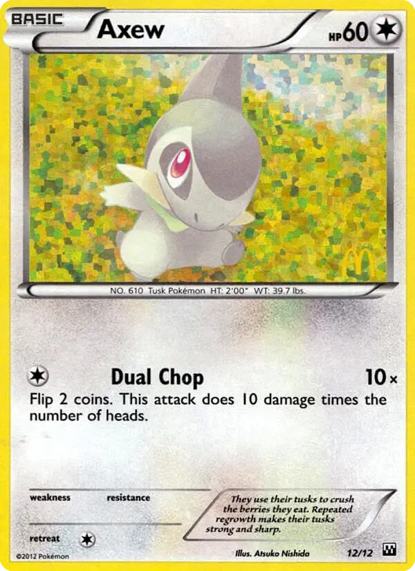 Axew - McDonald's Collection 2012 012/012 (Holo)