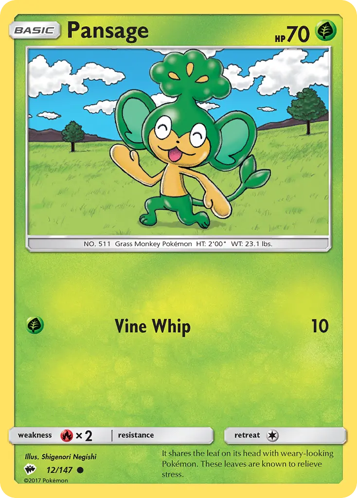 Pansage - Burning Shadows 012/147 (Regular)