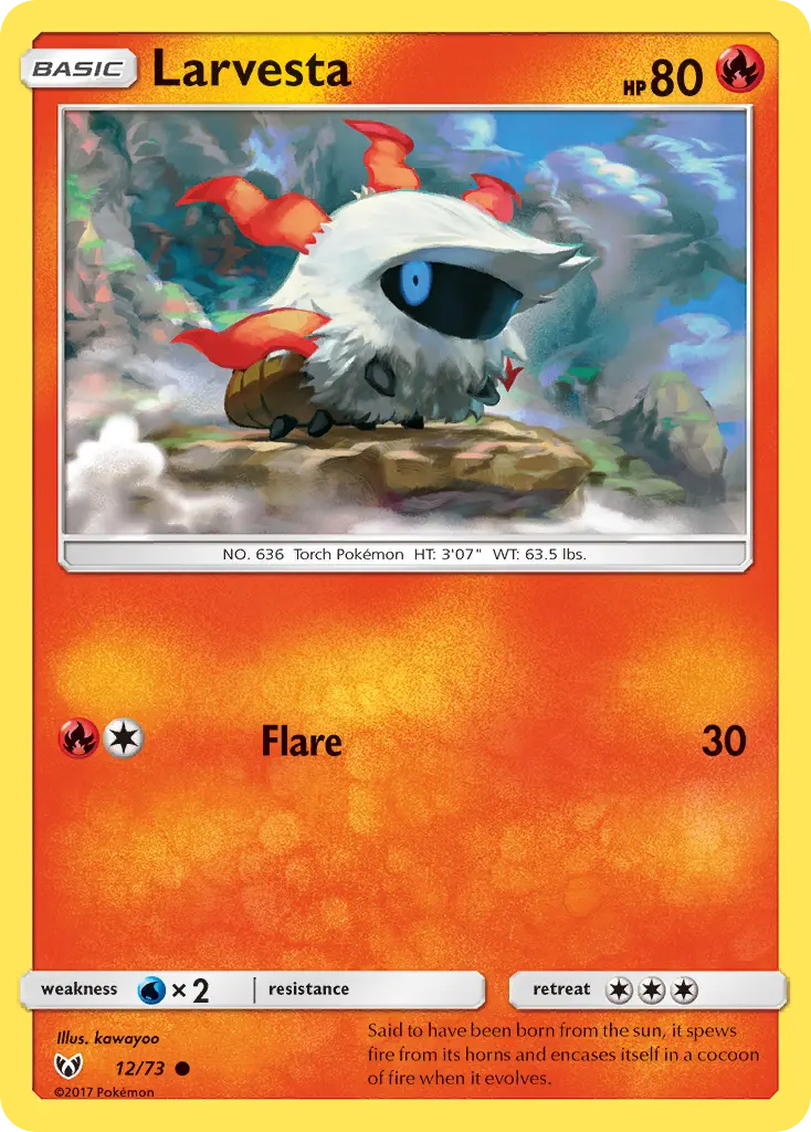 Larvesta - Shining Legends 012/073 (Regular)