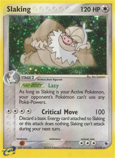 Slaking - Ruby & Sapphire 012/109 (Reverse Holo)