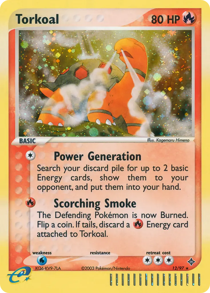 Torkoal - Dragon 012/097 (Reverse Holo)