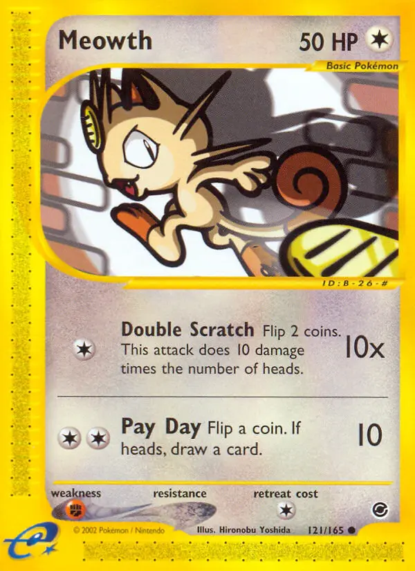 Meowth - Expedition Base Set 121/165 (Reverse Holo)