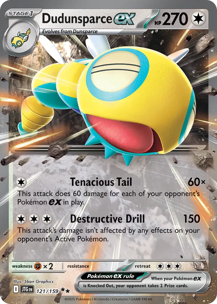 Dudunsparce ex - Journey Together 121/159 (Holo)