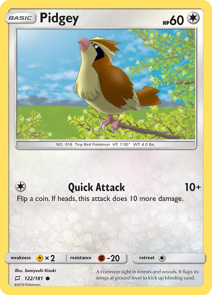 Pidgey - Team Up 122/181 (Reverse Holo)