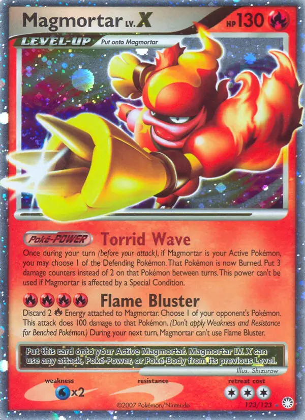 Magmortar LV.X - Mysterious Treasures 123/123 (Holo)