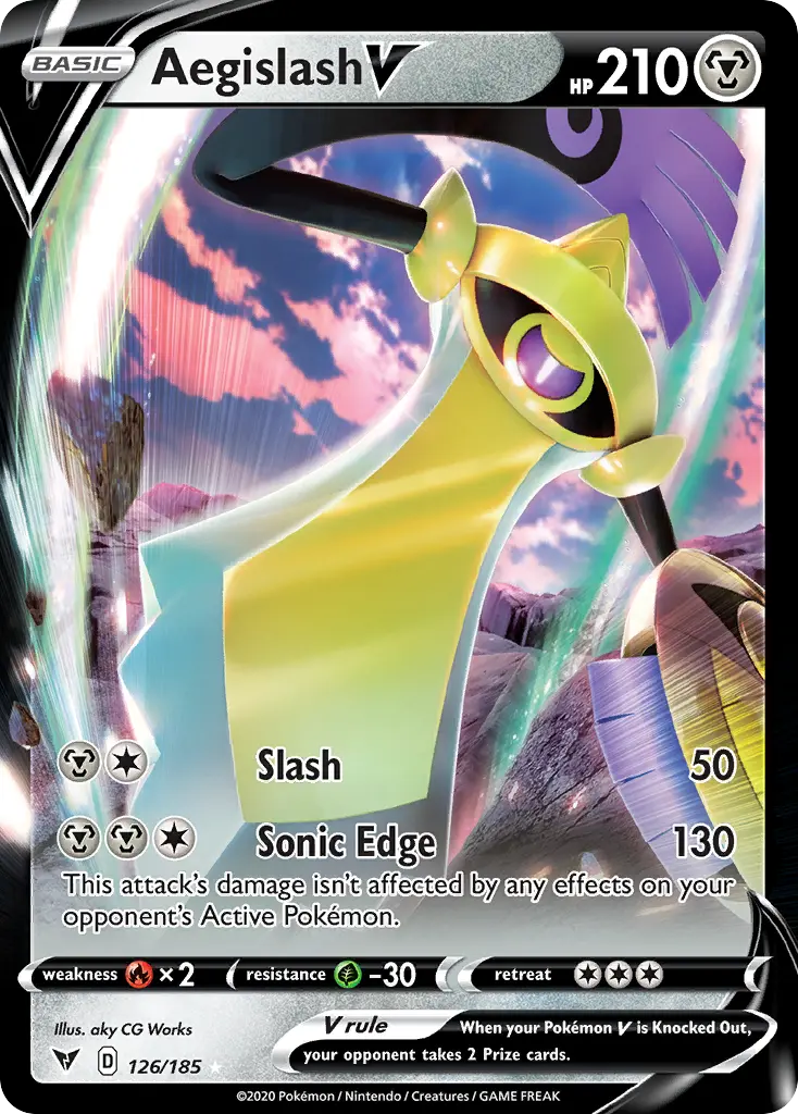 Aegislash V - Vivid Voltage 126/185 (Holo Rare V)
