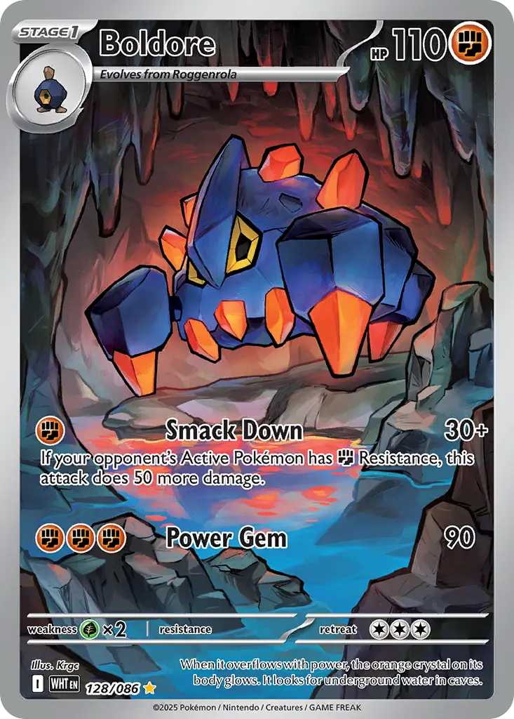 Boldore - White Flare 128/086 (Holo)