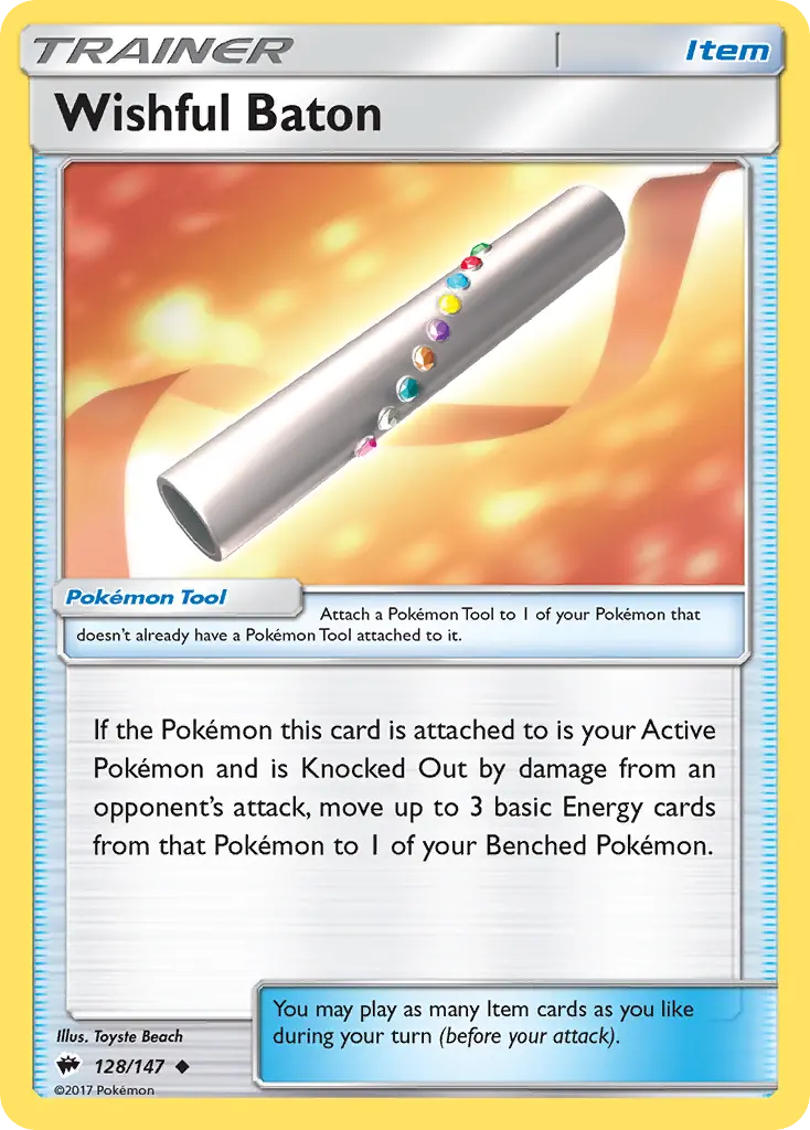 Wishful Baton - Burning Shadows 128/147 (Reverse Holo)