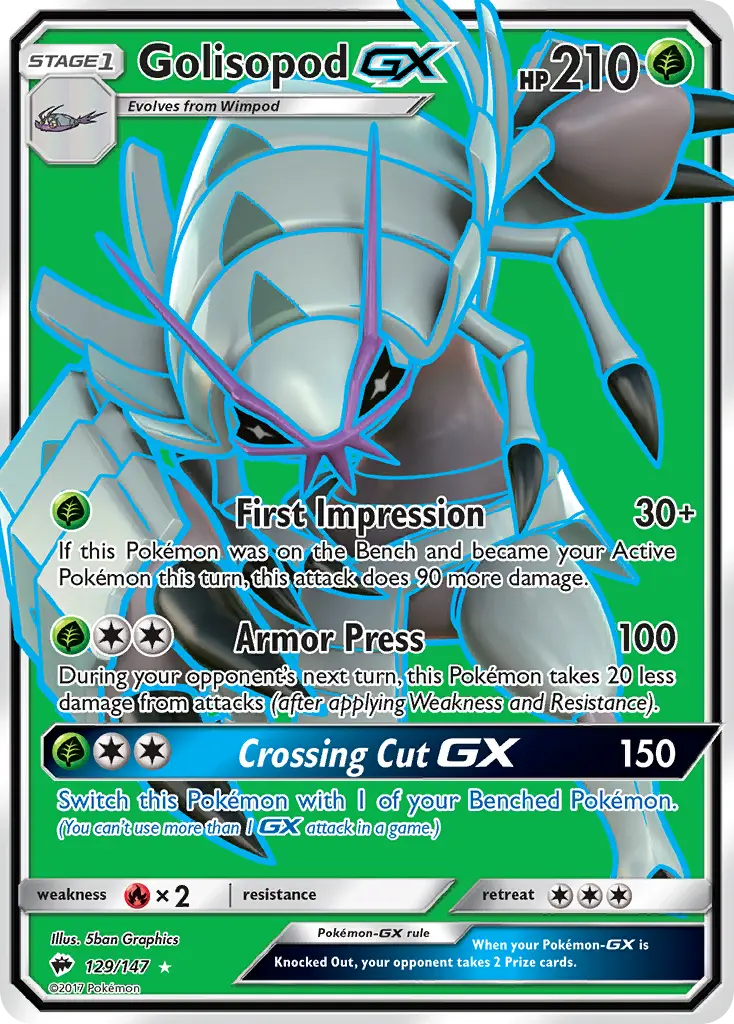 Golisopod-GX - Burning Shadows 129/147 (Ultra Rare)
