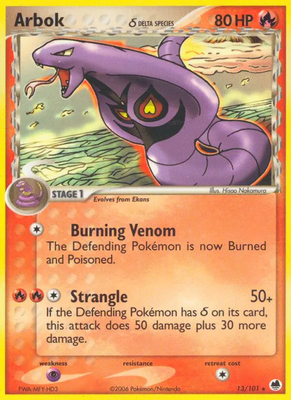 Arbok δ - Dragon Frontiers 013/101 (Reverse Holo)