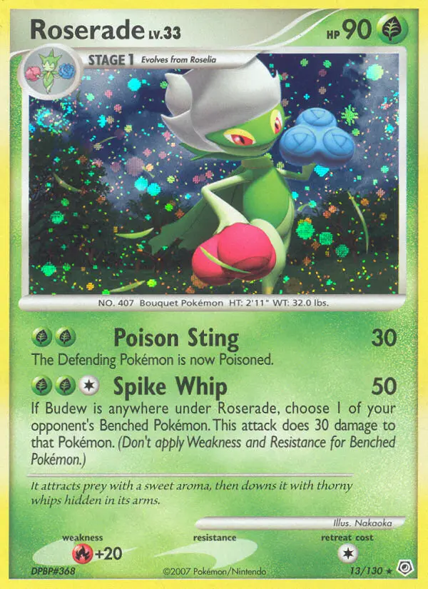 Roserade - Diamond & Pearl 013/130 (Reverse Holo)