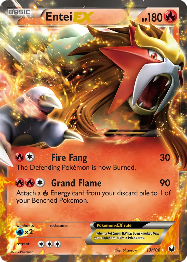 Entei-EX - Dark Explorers 013/108 (Rare Holo EX)