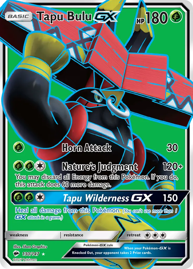 Tapu Bulu-GX - Burning Shadows 130/147 (Ultra Rare)