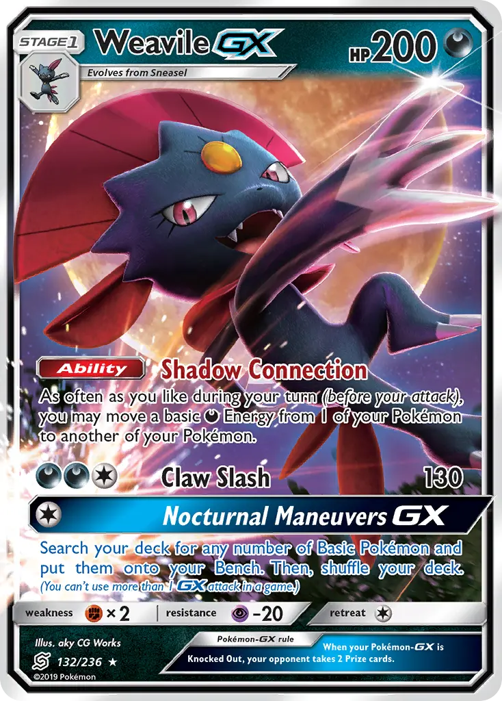 Weavile-GX - Unified Minds 132/236 (Rare Holo GX)