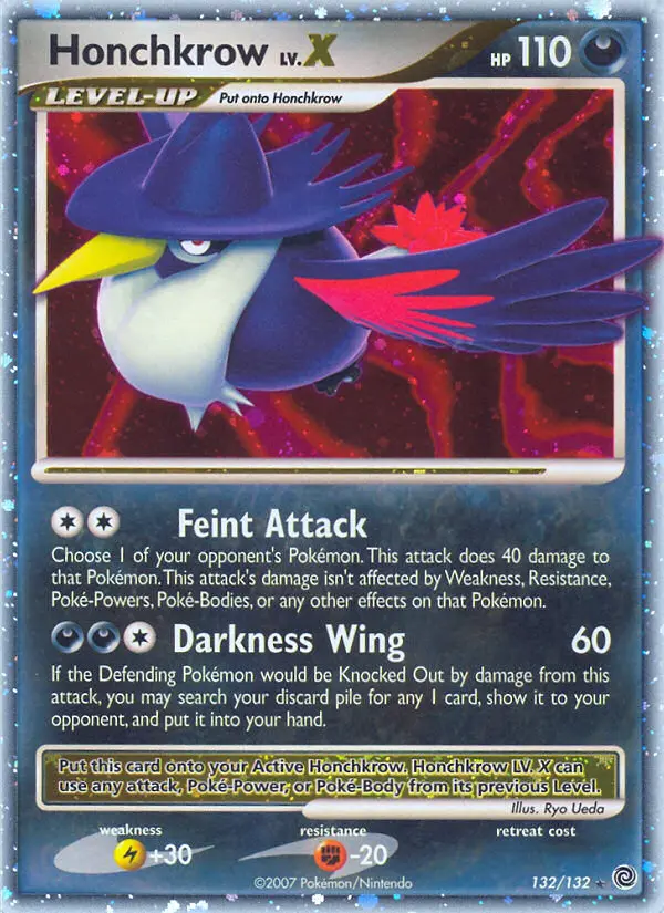 Honchkrow LV.X - Secret Wonders 132/132 (Holo)