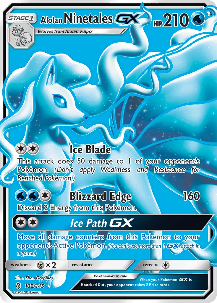 Alolan Ninetales-GX - Guardians Rising 132/145 (Ultra Rare)
