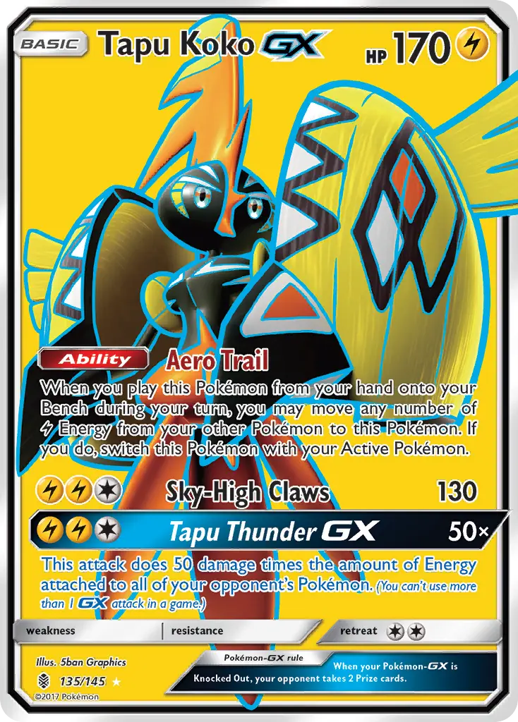 Tapu Koko-GX - Guardians Rising 135/145 (Ultra Rare)