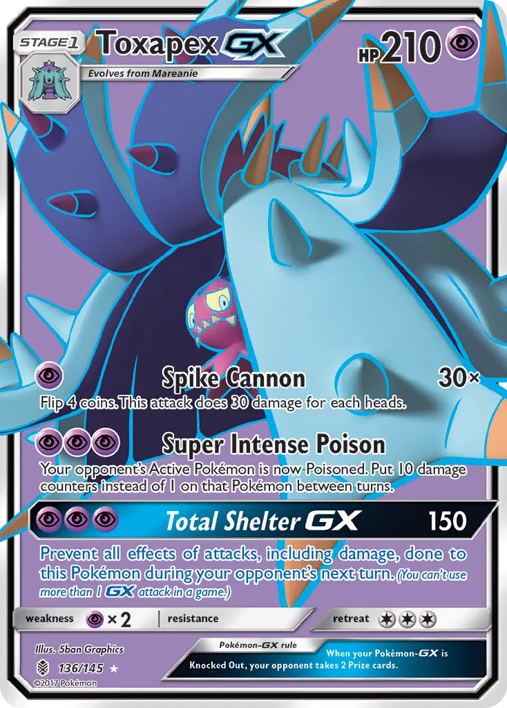 Toxapex-GX - Guardians Rising 136/145 (Ultra Rare)