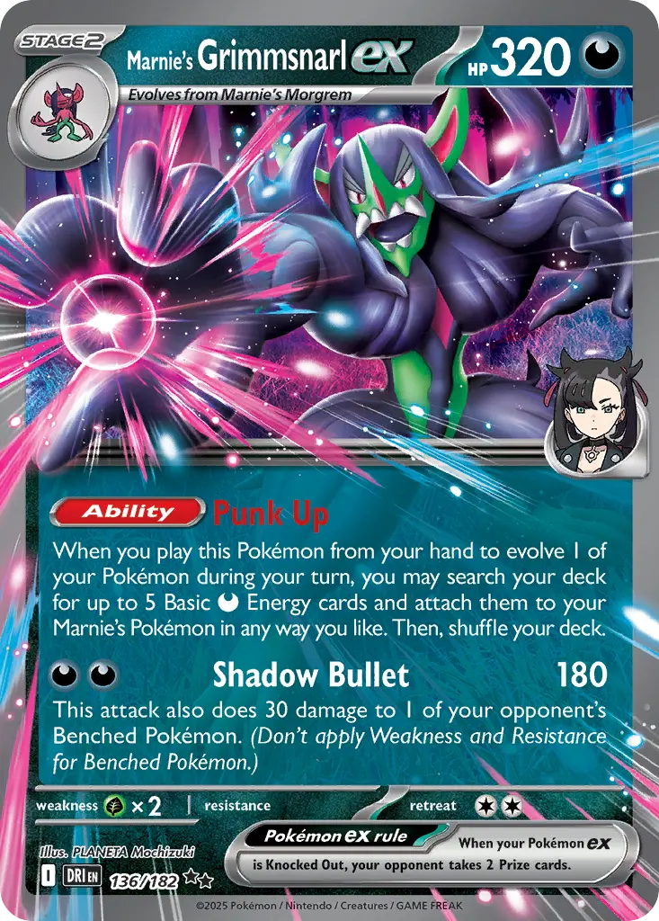 Marnie's Grimmsnarl ex - Destined Rivals 136/182 (Holo)