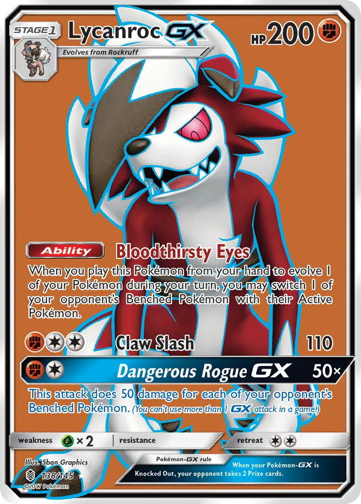 Lycanroc-GX - Guardians Rising 138/145 (Ultra Rare)