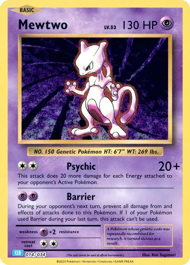 Mewtwo - Blastoise & Suicune ex 014/034 (Holo)