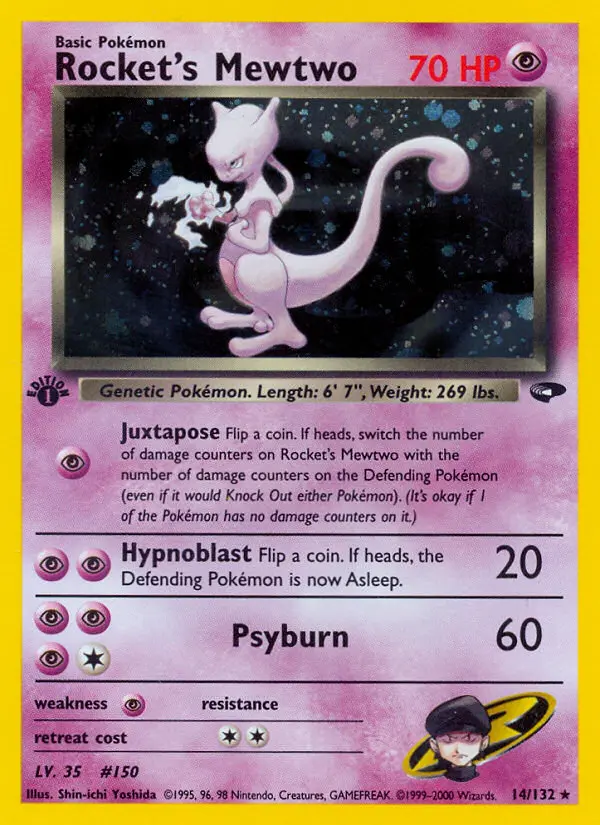 Rocket's Mewtwo - Gym Challenge 014/132 (Holo)