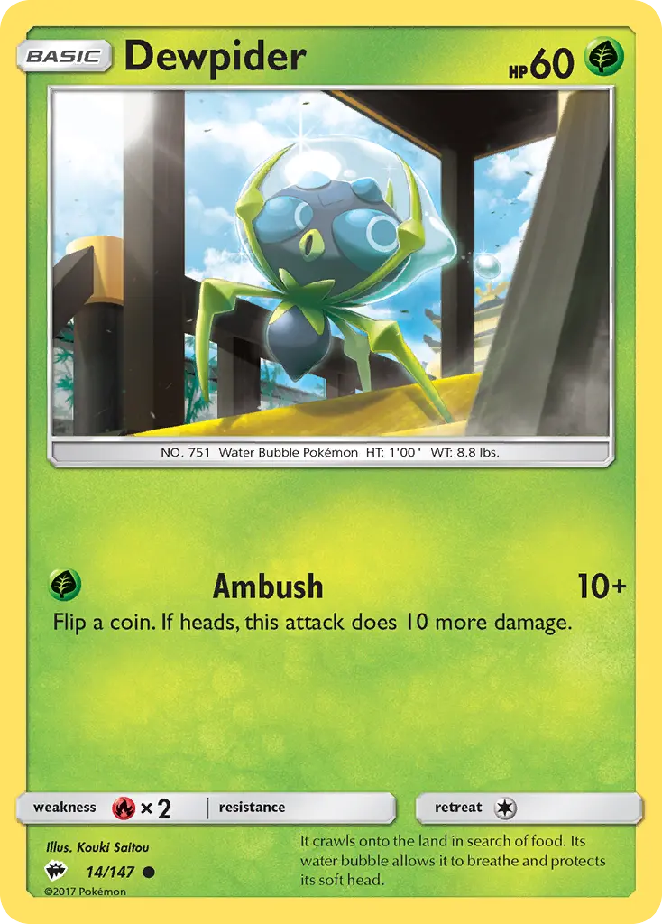 Dewpider - Burning Shadows 014/147 (Reverse Holo)