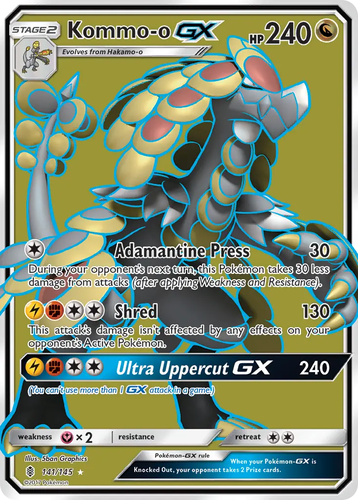 Kommo-o-GX - Guardians Rising 141/145 (Ultra Rare)