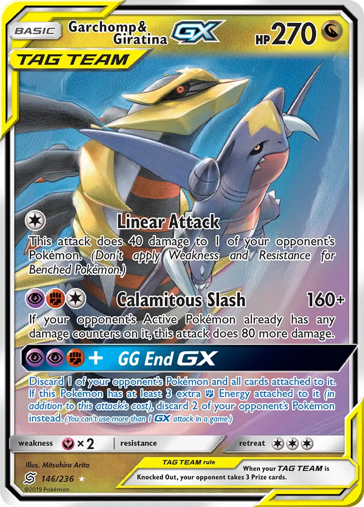 Garchomp & Giratina-GX - Unified Minds 146/236 (Rare Holo GX)