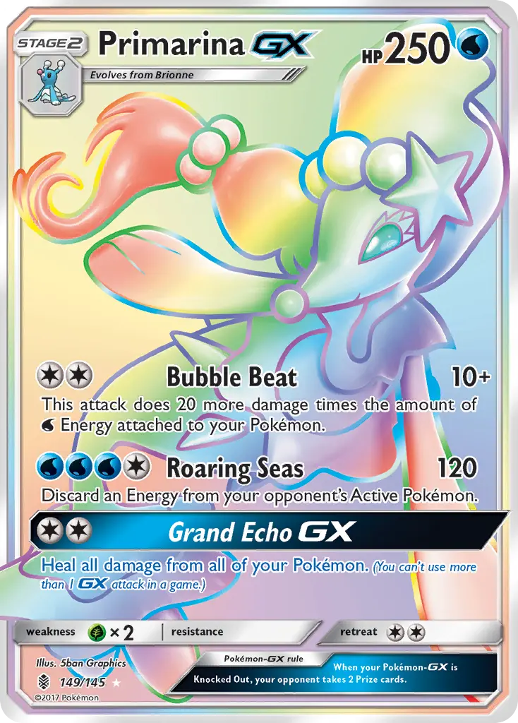 Primarina-GX - Guardians Rising 149/145 (Rainbow Rare)