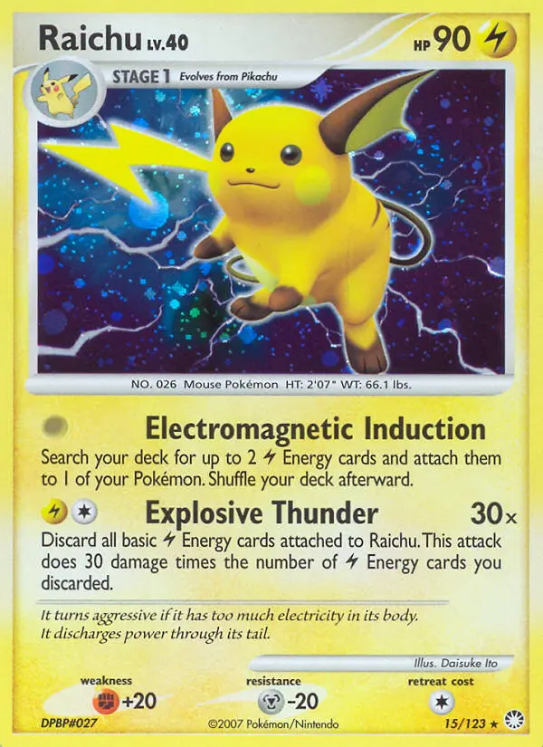 Raichu - Mysterious Treasures 015/123 (Holo)