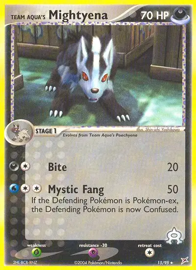 Team Aqua's Mightyena - Team Magma vs Team Aqua 015/095 (Reverse Holo)