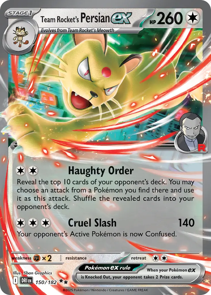 Team Rocket's Persian ex - Destined Rivals 150/182 (Holo)