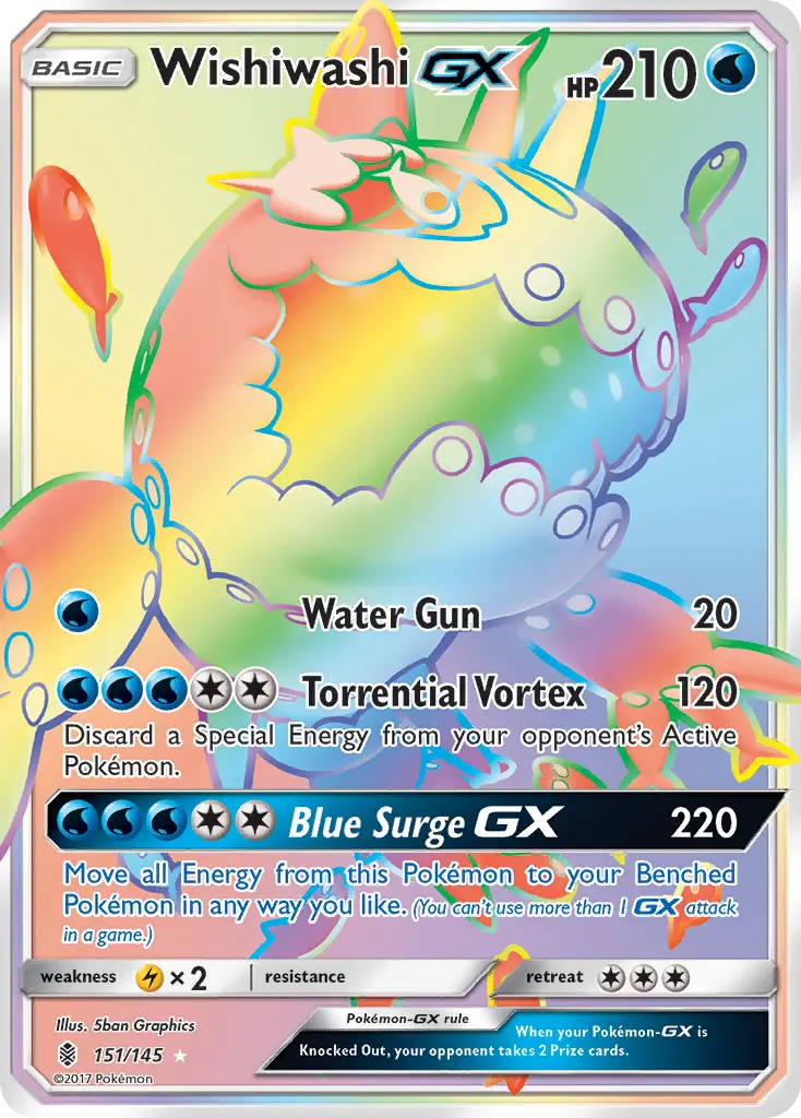 Wishiwashi-GX - Guardians Rising 151/145 (Rainbow Rare)