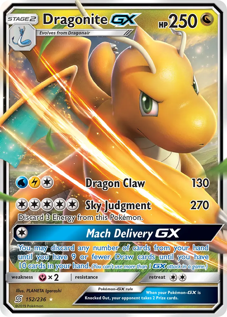 Dragonite-GX - Unified Minds 152/236 (Rare Holo GX)