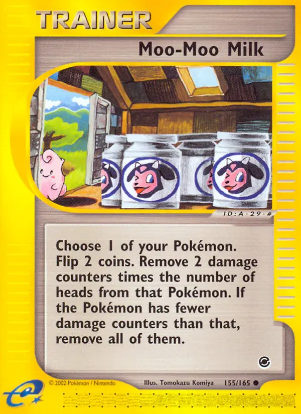 Moo-Moo Milk - Expedition Base Set 155/165 (Reverse Holo)