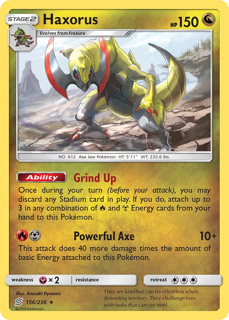 Haxorus - Unified Minds 156/236 (Reverse Holo)
