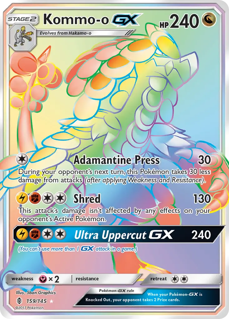 Kommo-o-GX - Guardians Rising 159/145 (Rainbow Rare)